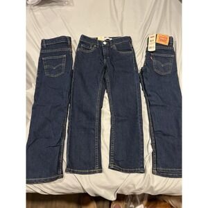 Levi 511 Jeans Lot Of 3 Kids Size 6 NWT Msrp $42 Dark Blue